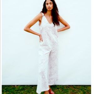Embroidered Eyelet Jumpsuit